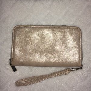2/$25 • Shimmery Gold Wristlet